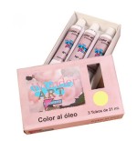 7632-CAJA 3 TUBOS 21ML. OLEO No.08 AMARILLO CADMIUN WONDER ART BY PRYSE 6250008