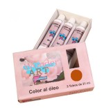 7637-CAJA 3 TUBOS 21ML. OLEO No.20 ROJO CADMIUN OSCURO WONDER ART BY PRYSE 6250020