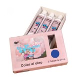 7639-CAJA 3 TUBOS 21ML. OLEO No.27 AZUL COBALTO WONDER ART BY PRYSE 6250027