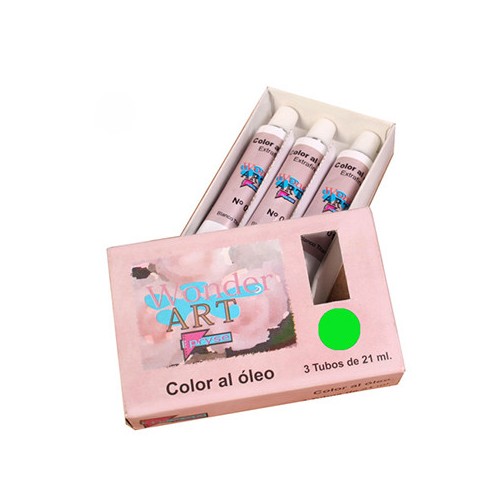 7647-CAJA 3 TUBOS 21ML. OLEO No.48 VERDE SAVIA WONDER ART BY PRYSE 6250048