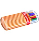 768-CAJA PLASTICO OVALADA 20 UNIDADES PUNTA FINA 0,4MM. POINT 88 ZEBRUI STABILO 8820-02