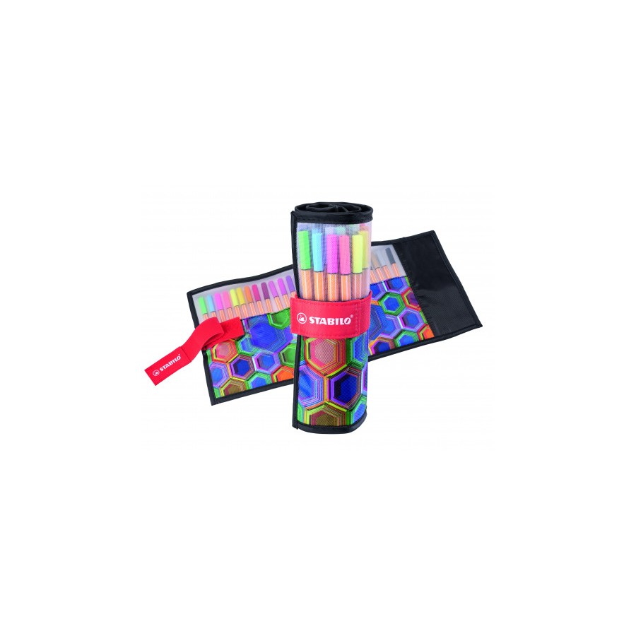 770-BLISTER BOLSA NYLON PUNTA FINA 0,4MM. POINT 88 DE 25 UNIDADES SURTIDOS STABILO 8825-071-20