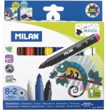 7718-CAJA 8 ROTULADORES MAXI MAGIC + 2 ROTULADORES MAGICOS MILAN 80023