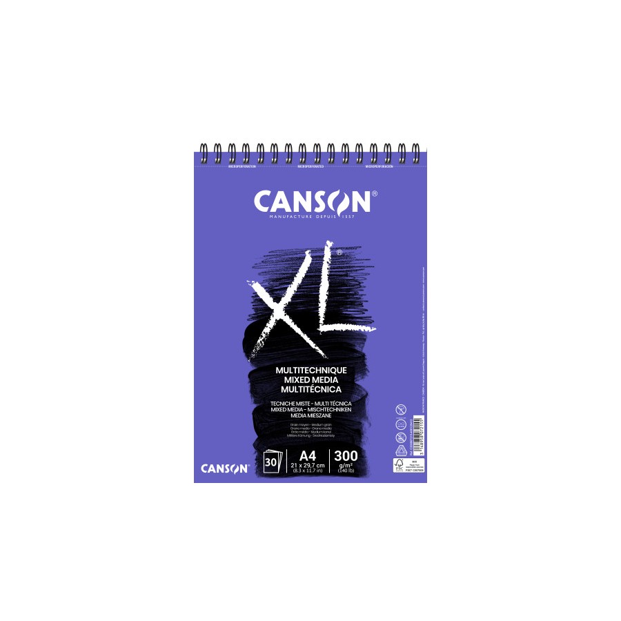7742-Canson XL Mix Media Bloc de hojas de papel para bellas artes 30 hojas 7742-Canson XL Mix Media Bloc de hojas de papel para bellas artes 30 hojas