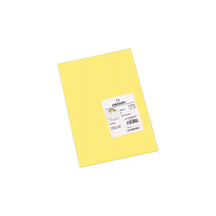 7763-PACK 50 HOJAS CARTULINA IRIS A3 185G AMARILLO LIMON CANSON C200040182 7763-PACK 50 HOJAS CARTULINA IRIS A3 185G AMARILLO LIMON CANSON C200040182