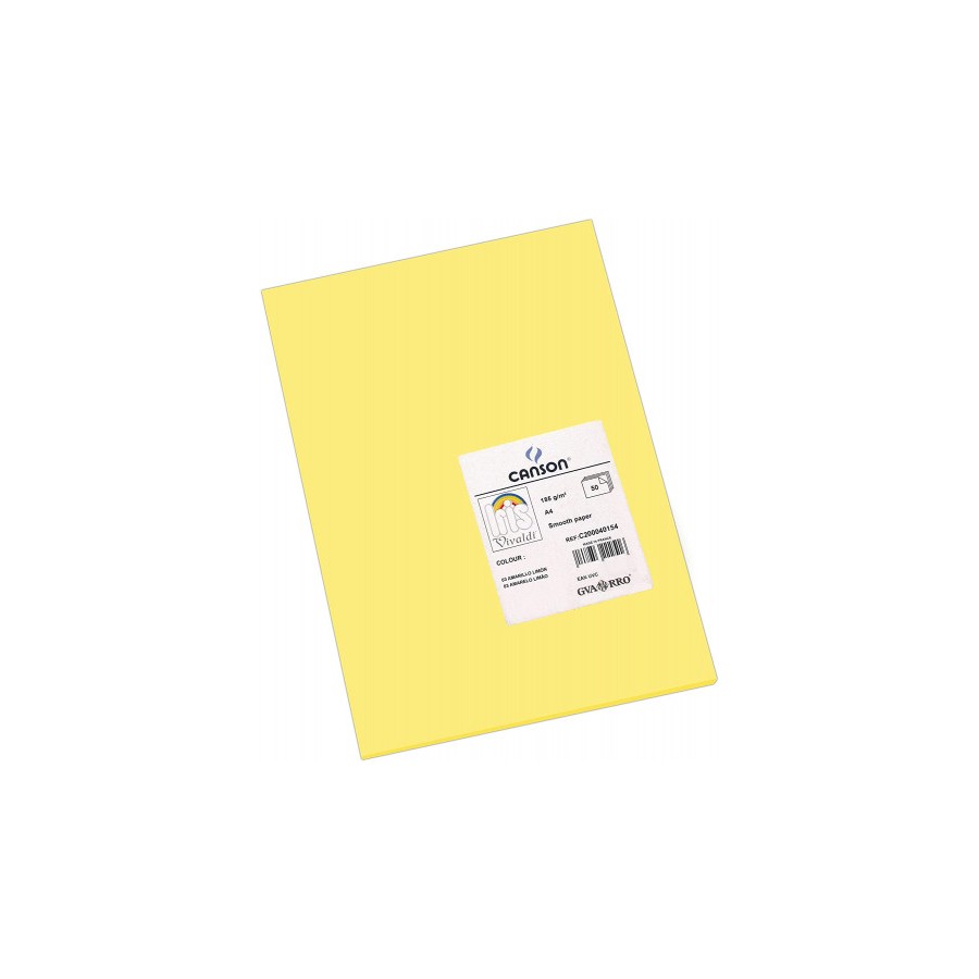 7768-PACK 50 HOJAS CARTULINA IRIS A4 185G AMARILLO LIMON CANSON C200040154 7768-PACK 50 HOJAS CARTULINA IRIS A4 185G AMARILLO LIMON CANSON C200040154