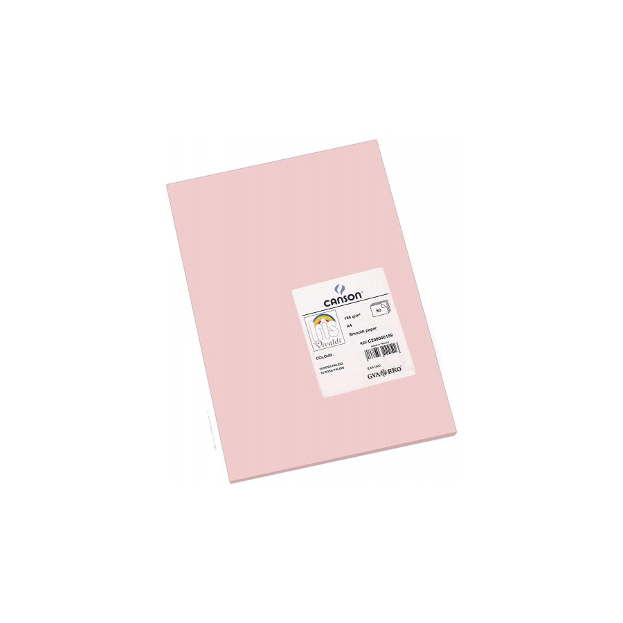 7776-PACK 50 HOJAS CARTULINA IRIS A4 185G ROSA CANSON C200040159