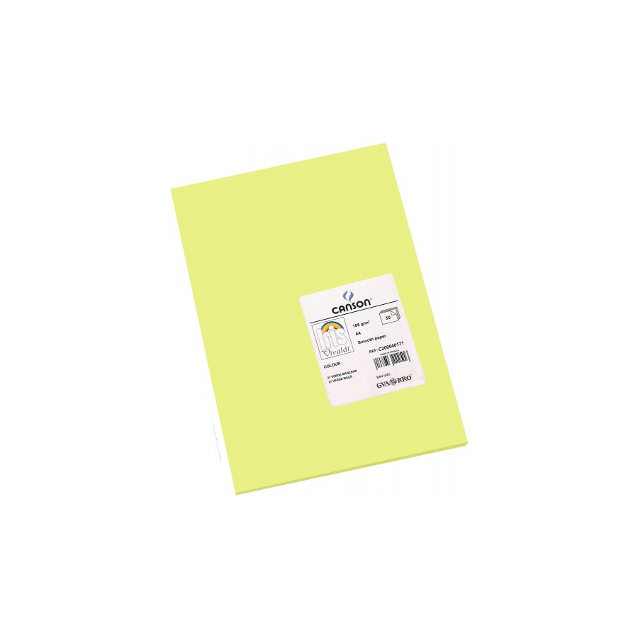 7777-PACK 50 HOJAS CARTULINA IRIS A4 185G VERDE MANZANA CANSON C200040171 7777-PACK 50 HOJAS CARTULINA IRIS A4 185G VERDE MANZANA CANSON C200040171