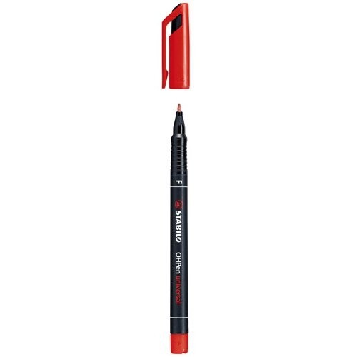 786-MARCADOR PERMANENTE PUNTA FINA OHPEN UNIVERSAL 0,7MM. ROJO STABILO 842/40