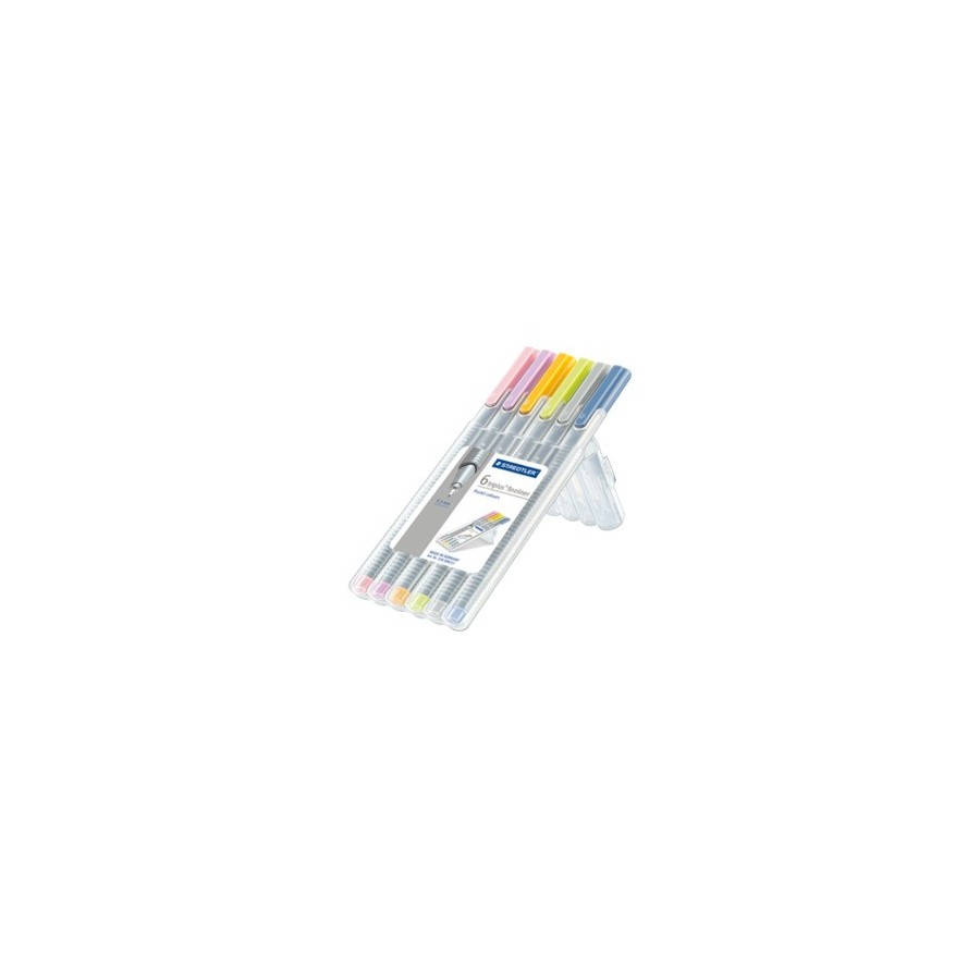 7880-ESTUCHE 6 PZASTRIPLUS FINELINER 334, SURT. NEON STAEDTLER 334 SB6CS3