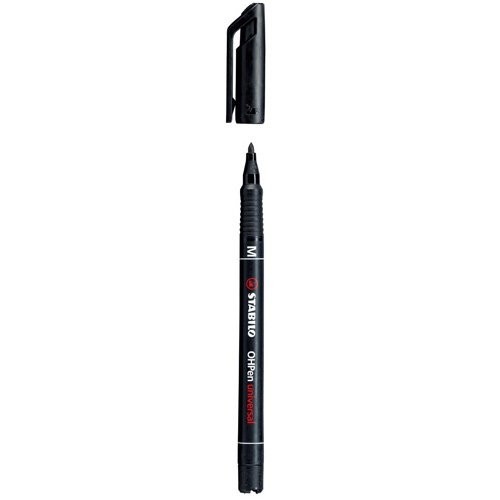 792-MARCADOR PERMANENTE PUNTA MEDIA OHPEN UNIVERSAL 1MM. NEGRO STABILO 843/46