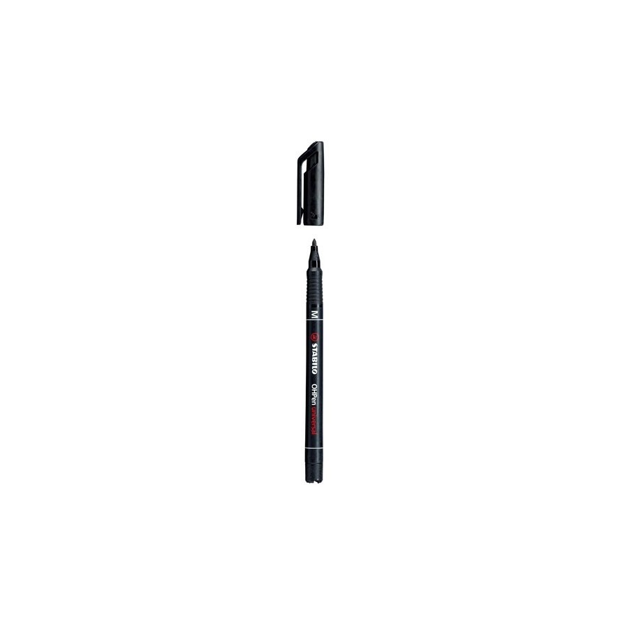 792-MARCADOR PERMANENTE PUNTA MEDIA OHPEN UNIVERSAL 1MM. NEGRO STABILO 843/46