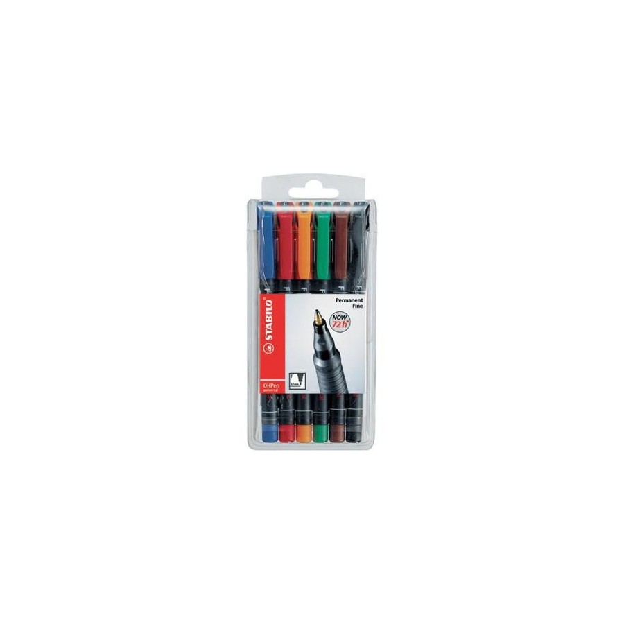 798-ESTUCHE 6 MARCADORES PERMANENTE P.FINA SURTIDO OHPEN UNIVERSAL 0,7MM. STABILO 842/6 798-ESTUCHE 6 MARCADORES PERMANENTE P.FINA SURTIDO OHPEN UNIVERSAL 0,7MM. STABILO 842/6