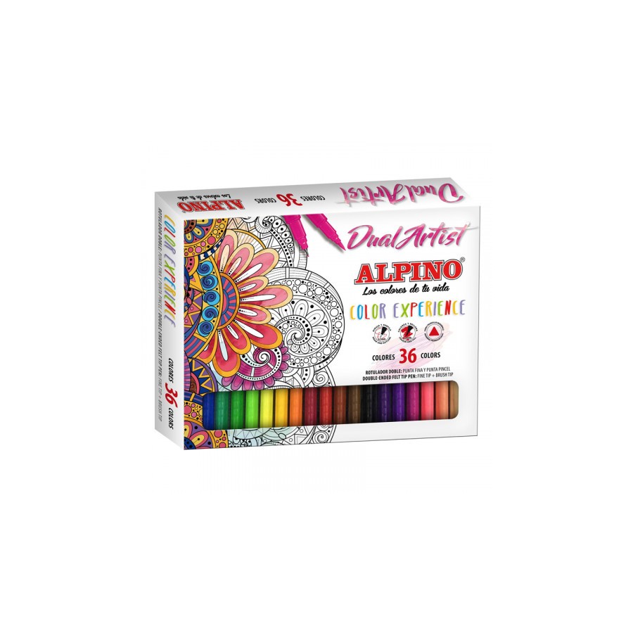 7980-ESTUCHE 36 ROTULADORES PARA MANDALAS CON PUNTA PINCEL ALPINO AR000176 7980-ESTUCHE 36 ROTULADORES PARA MANDALAS CON PUNTA PINCEL ALPINO AR000176