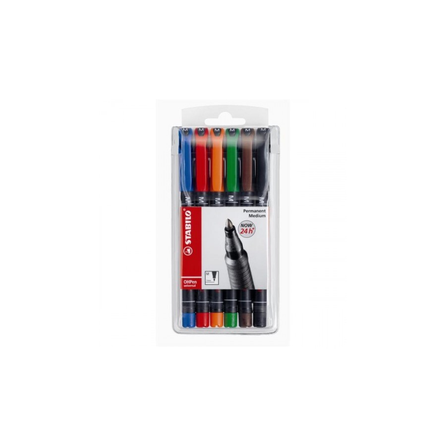 801-ESTUCHE 6 MARCADORES PERMANENTE P.MEDIA SURTIDO OHPEN UNIVERSAL 1MM. STABILO 843/6 801-ESTUCHE 6 MARCADORES PERMANENTE P.MEDIA SURTIDO OHPEN UNIVERSAL 1MM. STABILO 843/6