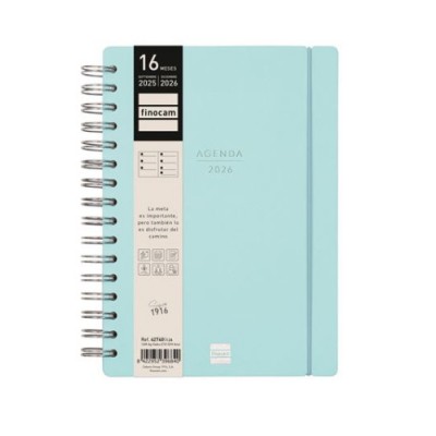 AGENDA 16 MESES SEPTIEMBRE 2025 DICIEMBRE 2026 HAIKU E10 155X212 SEMANA VISTA HORIZONTAL AZUL FINOCAM 627400426