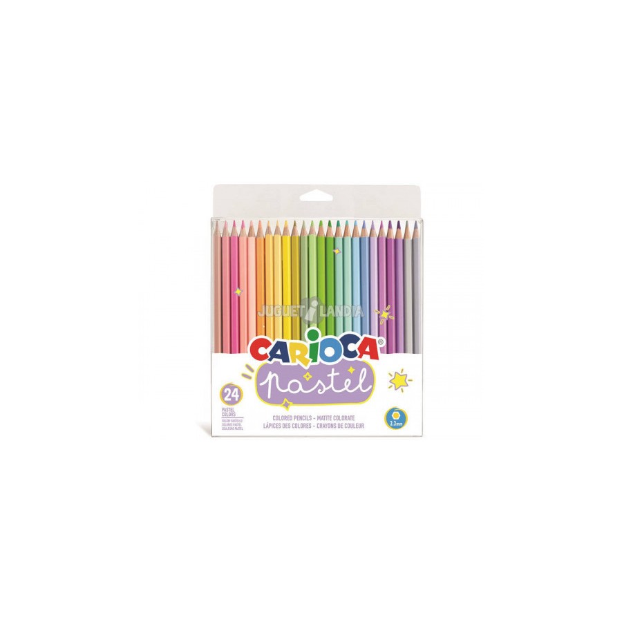 8126-BOLSA PVC 24 LAPICES PASTEL CARIOCA 43310 8126-BOLSA PVC 24 LAPICES PASTEL CARIOCA 43310