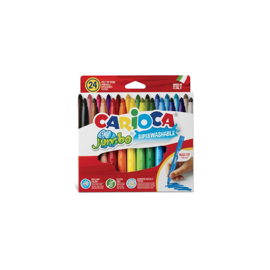 8129-CAJA 24 ROTULADORES JUMBO COLORES SURTIDOS CARIOCA 40570 8129-CAJA 24 ROTULADORES JUMBO COLORES SURTIDOS CARIOCA 40570