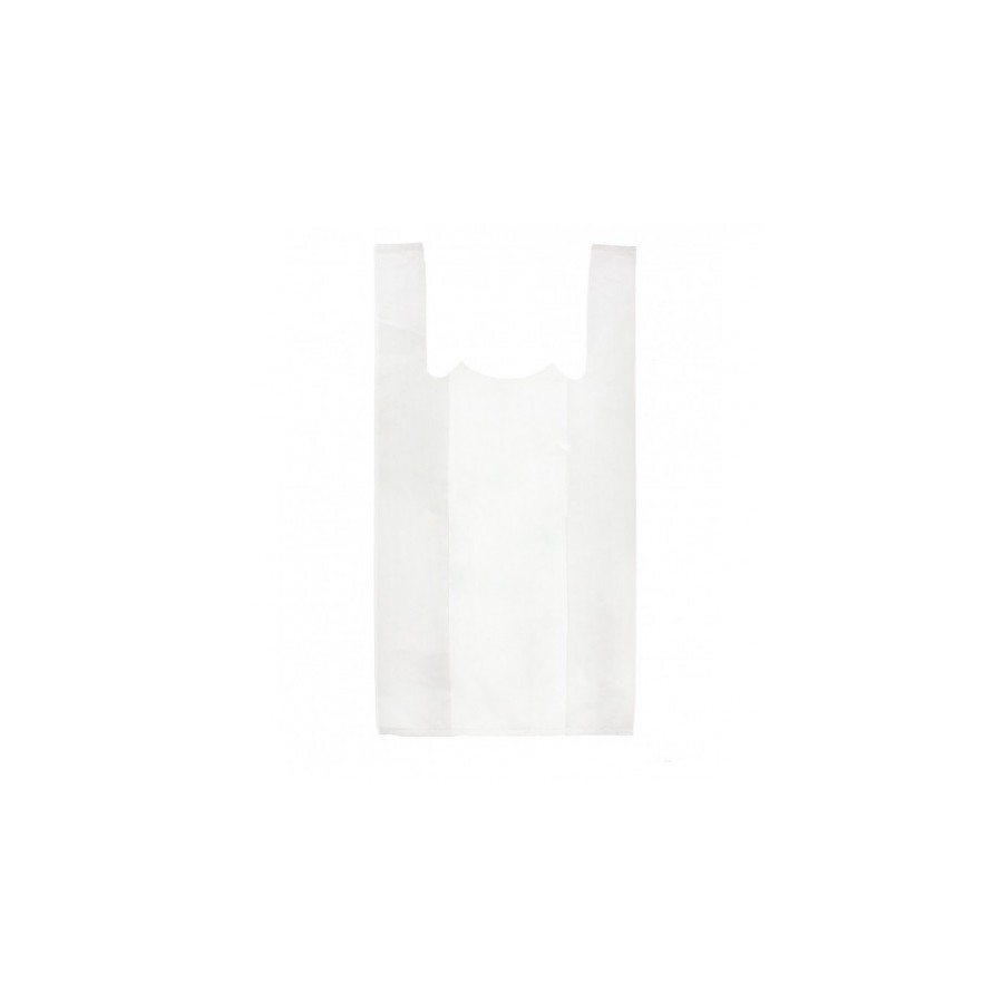 8173-PAQUETE 50 BOLSAS CAMISETA 42X28X53CM PLASTICO RECICLADO 200 MICRAS 8173-PAQUETE 50 BOLSAS CAMISETA 42X28X53CM PLASTICO RECICLADO 200 MICRAS