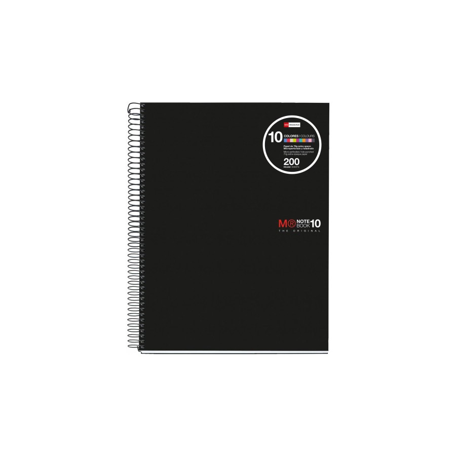 8180-CUADERNO ESPIRAL NB-10 A4 200 HOJAS 5X5MM POLIPROPILENO NEGRO MIQUELRIUS 47009 8180-CUADERNO ESPIRAL NB-10 A4 200 HOJAS 5X5MM POLIPROPILENO NEGRO MIQUELRIUS 47009