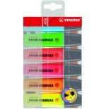 822-ESTUCHE 6 MARCADORES FLUORESCENTES BOSS TRAZO 2/5MM. SURTIDOS STABILO 70/6