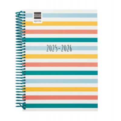 AGENDA ESCOLAR 2025 2026 DIVA 4º 155X212 1DIA PAGINA COLORS FINOCAM 536160526