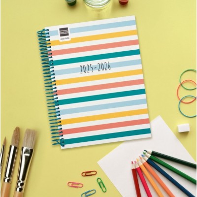 AGENDA ESCOLAR 2025 2026 DIVA 4º 155X212 1DIA PAGINA COLORS FINOCAM 536160526