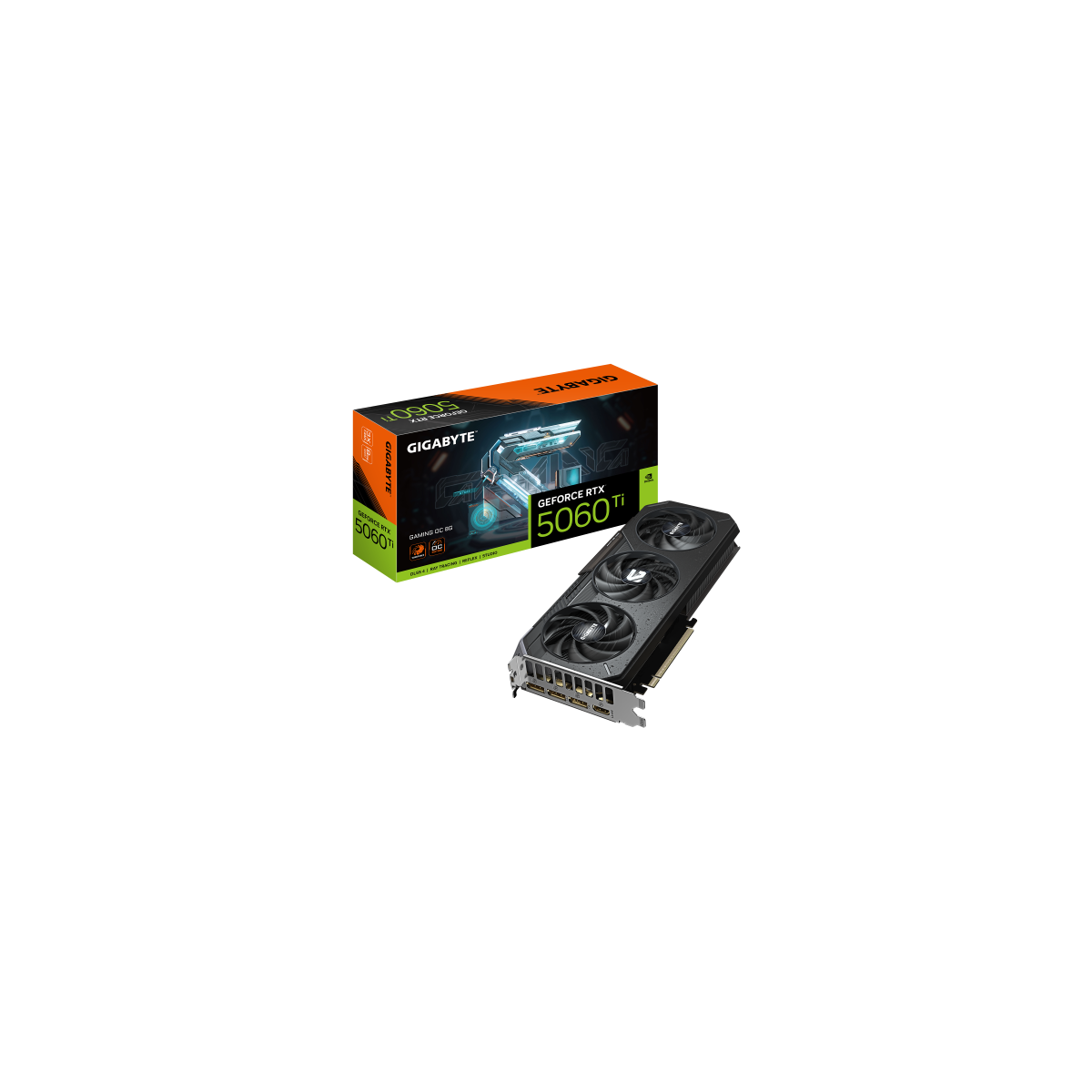 GIGABYTE GeForce RTX 5060 Ti GAMING OC 8G Tarjeta Grafica 8 GB GDDR7 128 bits PCI E 50 2647 MHz Frecuencia del nucleo 3 x Displ