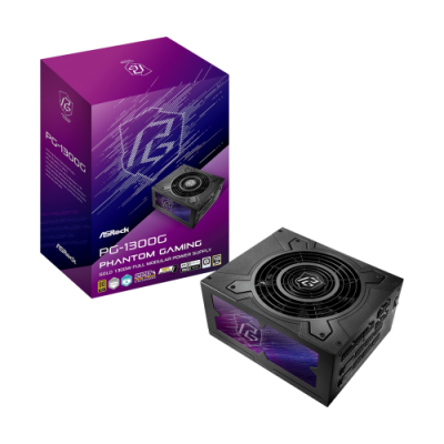 Asrock Phantom Gaming PG 1300G unidad de fuente de alimentacion 1300 W 204 pin ATX ATX Negro