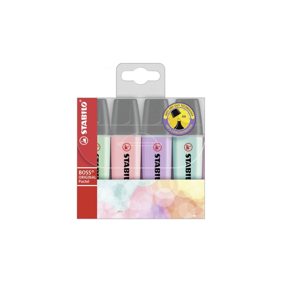 839-ESTUCHE 4 MARCADORES FLUORESCENTE BOSS PASTEL TRAZO 2/5MM. SURTIDO STABILO 70/4-2 839-ESTUCHE 4 MARCADORES FLUORESCENTE BOSS PASTEL TRAZO 2/5MM. SURTIDO STABILO 70/4-2