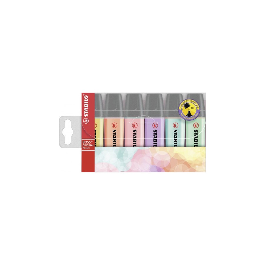 840-ESTUCHE 6 MARCADORES FLUORESCENTE BOSS PASTEL TRAZO 2/5MM. SURTIDO STABILO 70/6-2 840-ESTUCHE 6 MARCADORES FLUORESCENTE BOSS PASTEL TRAZO 2/5MM. SURTIDO STABILO 70/6-2