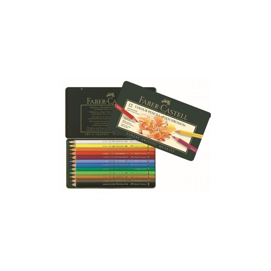 8440-ESTUCHE DE METAL POLYCHROMOS CON 12 LAPICES DE COLORES SURTIDOS FABER CASTELL 110012 8440-ESTUCHE DE METAL POLYCHROMOS CON 12 LAPICES DE COLORES SURTIDOS FABER CASTELL 110012