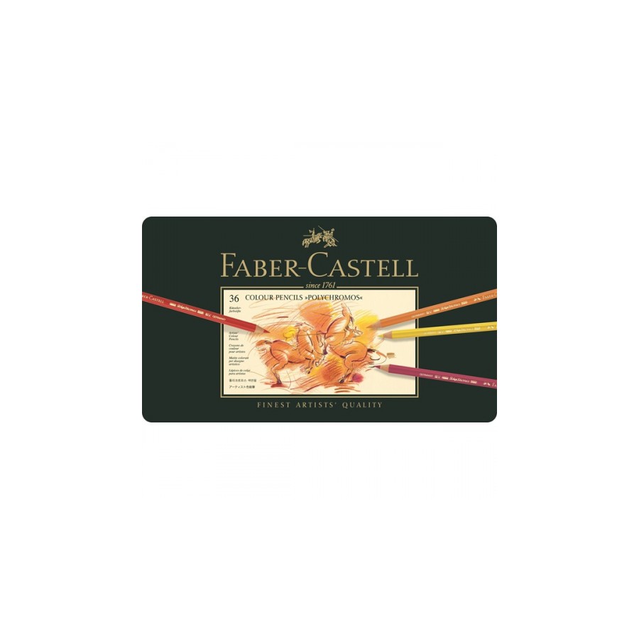 8442-ESTUCHE DE METAL POLYCHROMOS CON 36 LAPICES DE COLORES SURTIDOS FABER CASTELL 110036 8442-ESTUCHE DE METAL POLYCHROMOS CON 36 LAPICES DE COLORES SURTIDOS FABER CASTELL 110036