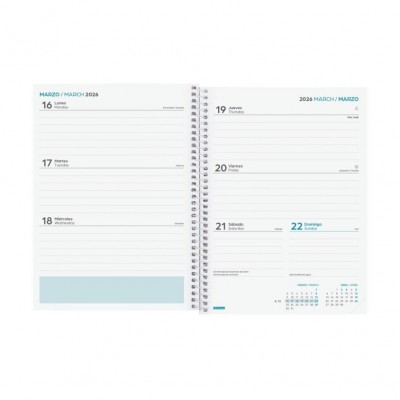 AGENDA ESCOLAR 2025 2026 COOL 4º 155X212 SEMANA VISTA HORIZONTAL ROSA FINOCAM 645040426