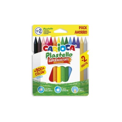 CAJA 122 PLASTICERA COLORES SURTIDOS PLASTELLO CARIOCA 42714
