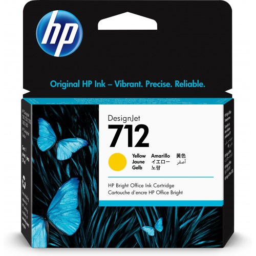 8562-HP7122 CARTUCHO GRAN FORMATO TINTA HP 712 AMARILLO (3ED69A)