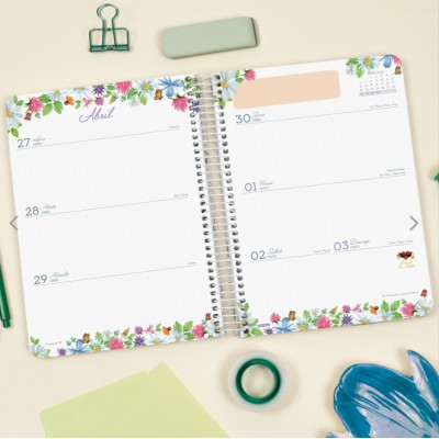 AGENDA 16 MESES SEPTIEMBRE 2025 DICIEMBRE 2026 CLOE E10 155X212 SEMANA VISTA HORIZONTAL VERDE FINOCAM 627100326