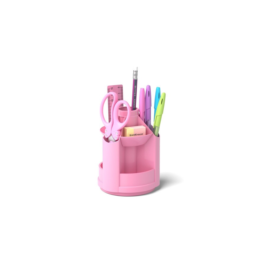 8588-ErichKrause Mini Desk porta lapices Plastico Rosa 8588-ErichKrause Mini Desk porta lapices Plastico Rosa