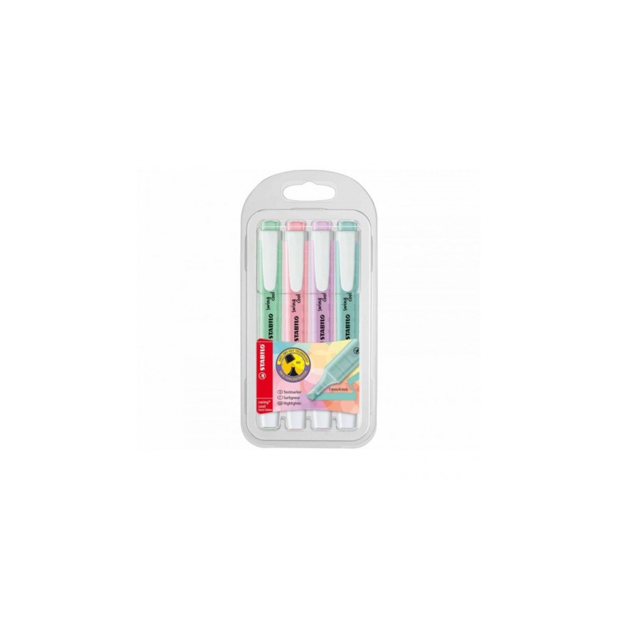 864-ESTUCHE PLASTICO SWING COOL PASTEL 4 UNIDADES SURTIDAS TRAZO 1/4MM. STABILO 275/4-08 864-ESTUCHE PLASTICO SWING COOL PASTEL 4 UNIDADES SURTIDAS TRAZO 1/4MM. STABILO 275/4-08