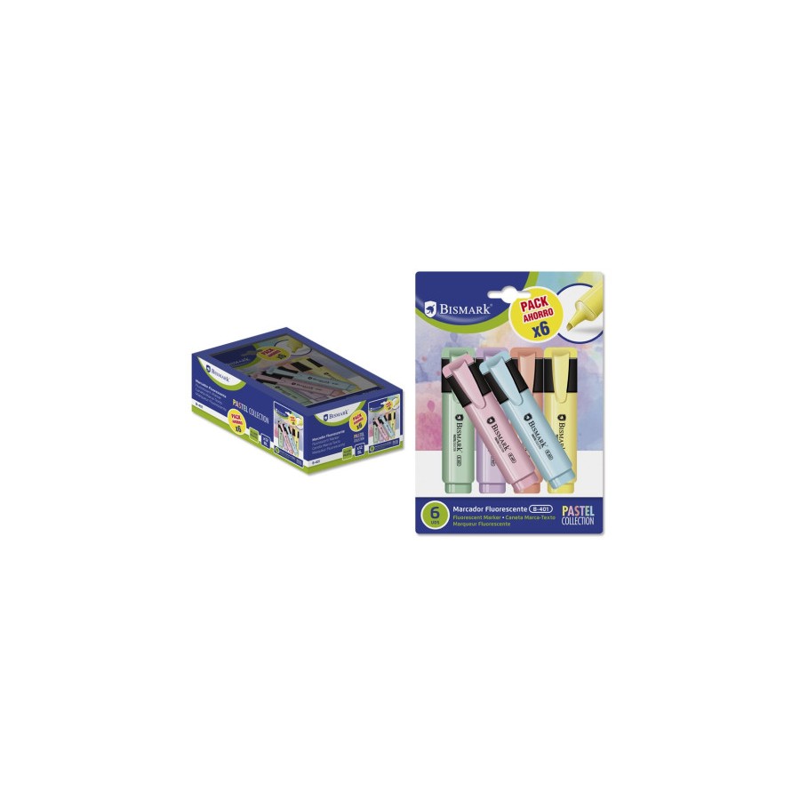 8655-Bismark Rotulador Fluorescente Pastel Blister 6 Uds 8655-Bismark Rotulador Fluorescente Pastel Blister 6 Uds