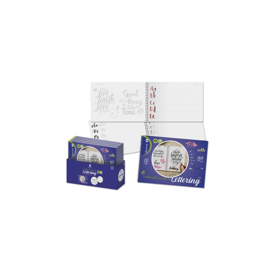 8663-Bismark Cuaderno Lettering A4 -32 Hojas Con Espiral