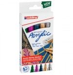 8821-PACK 5 MARCADORES ACRILICOS TRAZO 2-3. FESTIVO. COLORES: 904, 910, 933, 924 Y 923. EDDING 5100-5-S-999