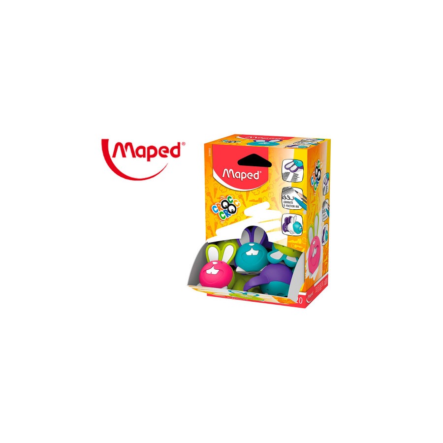 8825-EXPOSITOR GOMA CROC CROC DUO - CONEJO - COLORES SURTIDOS X 20 UNIDADES MAPED 015802 8825-EXPOSITOR GOMA CROC CROC DUO - CONEJO - COLORES SURTIDOS X 20 UNIDADES MAPED 015802