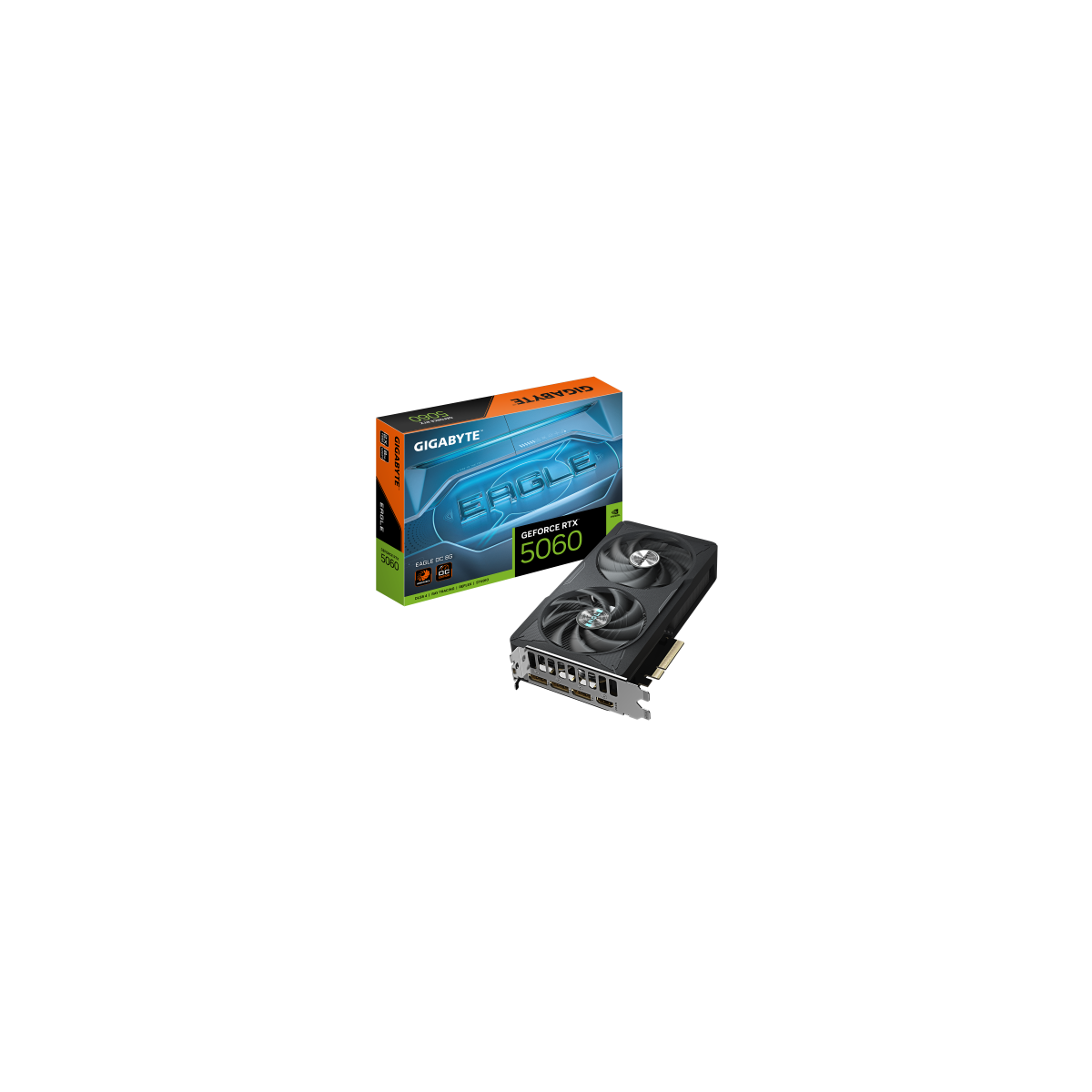GIGABYTE GeForce RTX 5060 EAGLE OC 8G Tarjeta Grafica 8GB GDDR7 128bit PCI E 50 2550 MHz Frecuencia del nucleo 3 x DisplayPort 