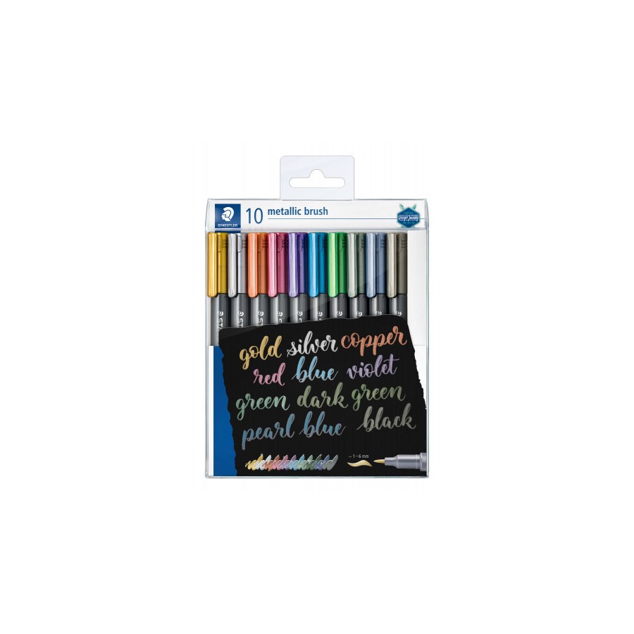 8889-METALLIC BRUSH, ESTUCHE 10 COLORES STAEDTLER 8321 TB10 8889-METALLIC BRUSH, ESTUCHE 10 COLORES STAEDTLER 8321 TB10