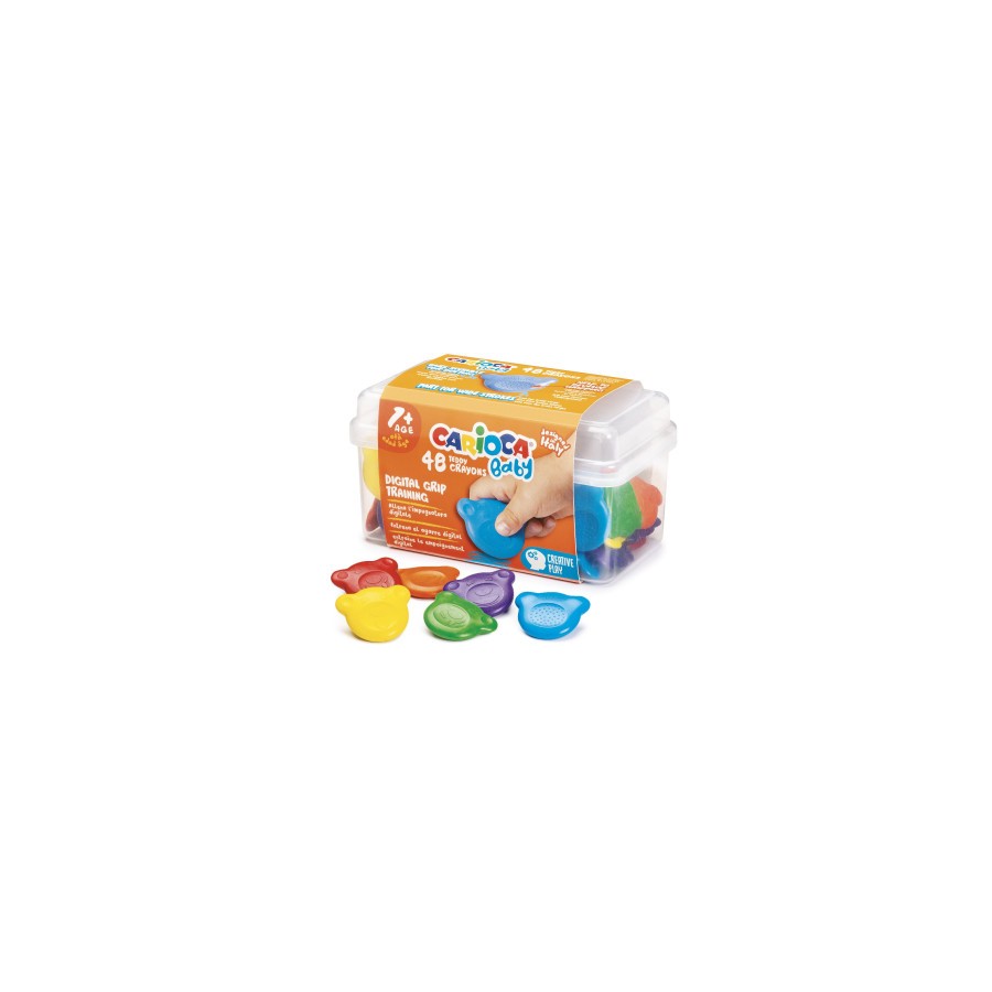 8958-Carioca Teddy Crayons BABY - 48 Uds 8958-Carioca Teddy Crayons BABY - 48 Uds