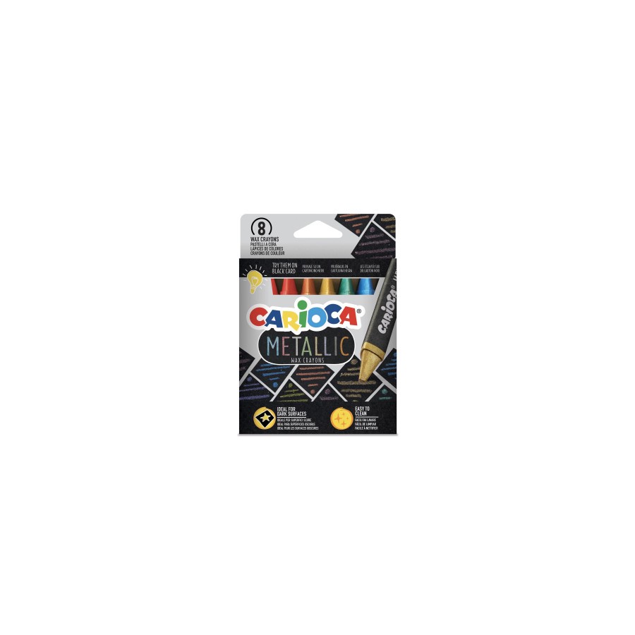 8970-Carioca Ceras Maxi Wax Metallic - 8 Uds
