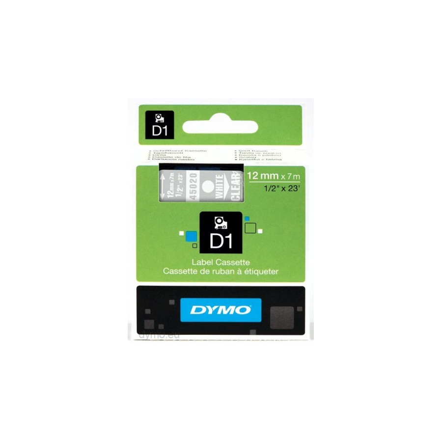 902-CINTA ROTULADORA D1 12MMX7M BLANCO/TRANSPARENTE DYMO S072060 902-CINTA ROTULADORA D1 12MMX7M BLANCO/TRANSPARENTE DYMO S072060