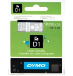902-CINTA ROTULADORA D1 12MMX7M BLANCO/TRANSPARENTE DYMO S072060