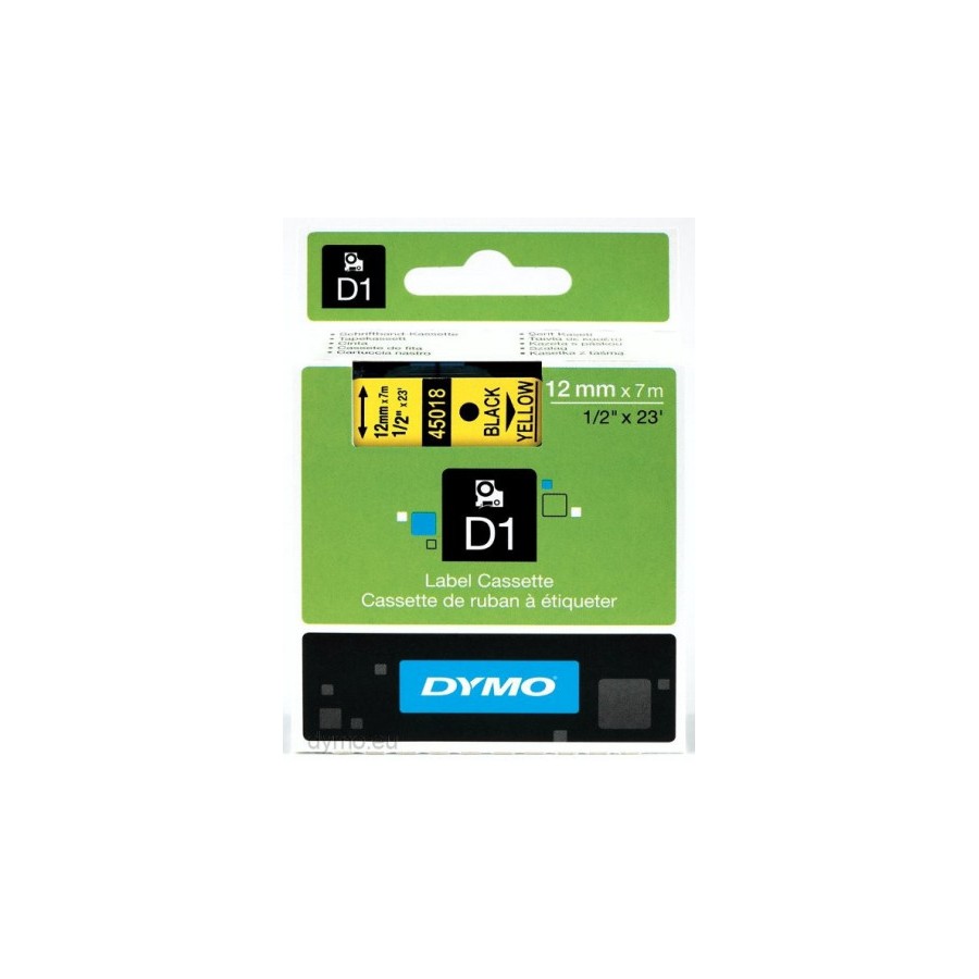 904-CINTA ROTULADORA D1 12MMX7M NEGRO/AMARILLO DYMO S0720580 904-CINTA ROTULADORA D1 12MMX7M NEGRO/AMARILLO DYMO S0720580